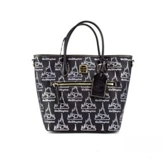 Dooney & Bourke Black Walt Disney World 50th Anniversary Leather Tote Bag
