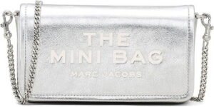 Marc Jacobs The Metallic Leather Chain Mini Bag - Silver