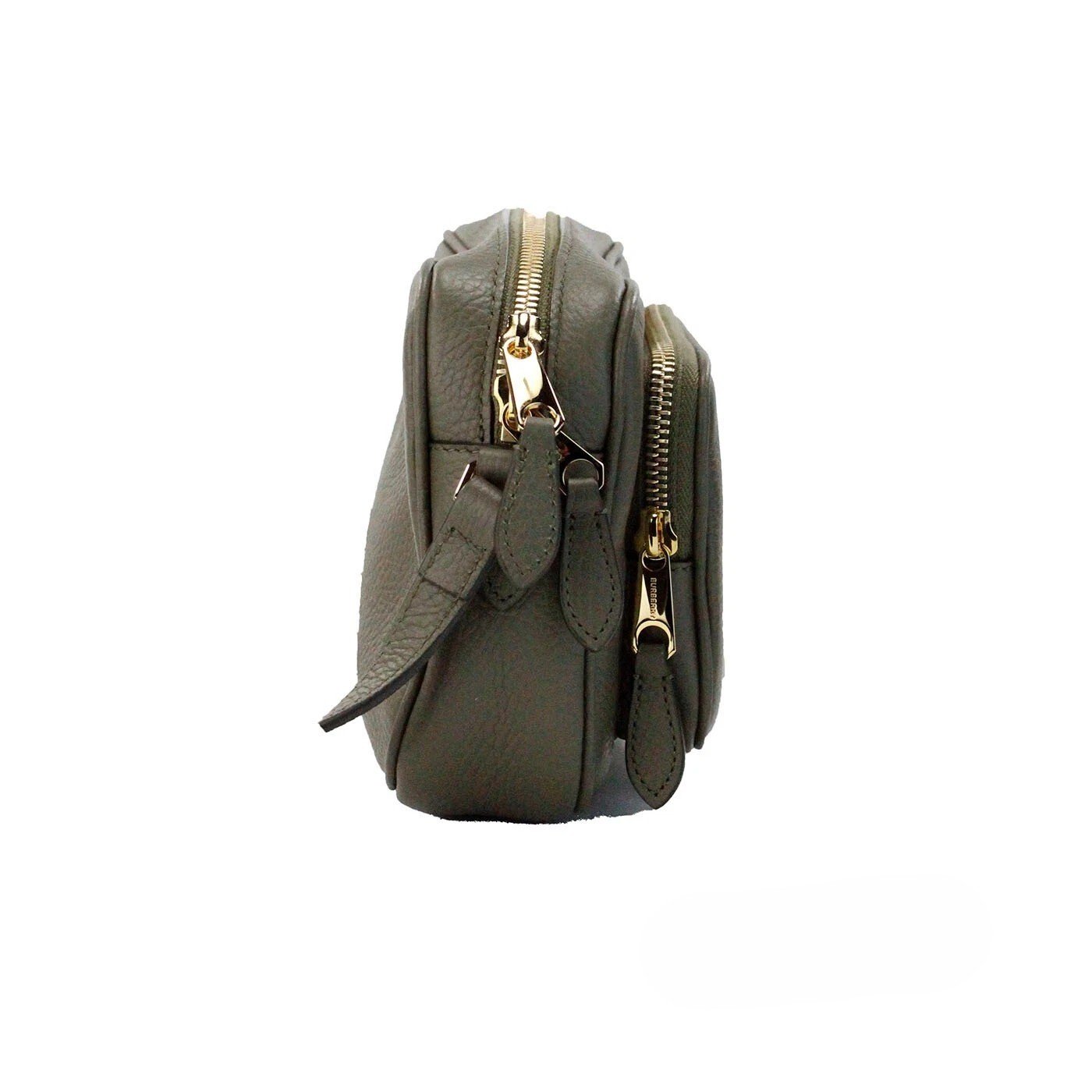 Burberry Small Branded Dark Fern Green Grainy Leather Camera Crossbody Bag - Image 3