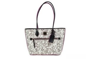 Dooney & Bourke Disney Medium Minnie Mouse Line Art Coated Cotton Tote Handbag