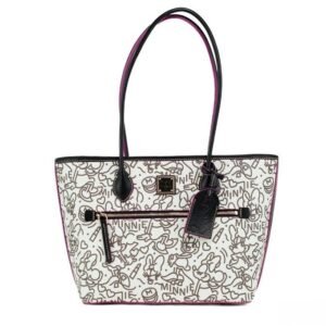 Dooney & Bourke Disney Medium Minnie Mouse Line Art Coated Cotton Tote Handbag