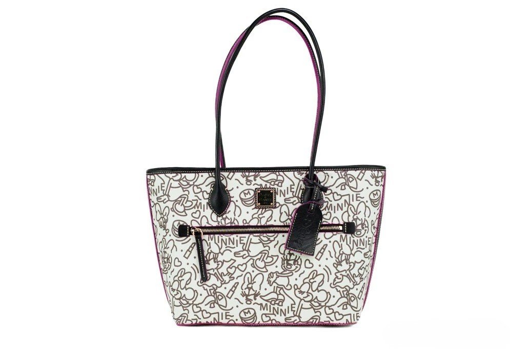 Dooney & Bourke Disney Medium Minnie Mouse Line Art Coated Cotton Tote Handbag