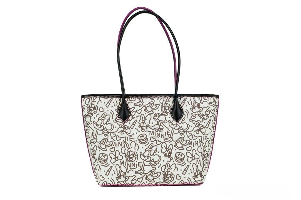 Dooney & Bourke Disney Medium Minnie Mouse Line Art Coated Cotton Tote Handbag - Image 2