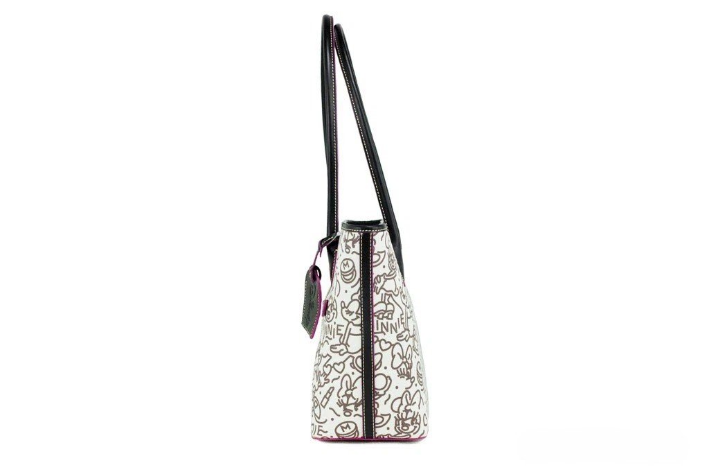 Dooney & Bourke Disney Medium Minnie Mouse Line Art Coated Cotton Tote Handbag - Image 3