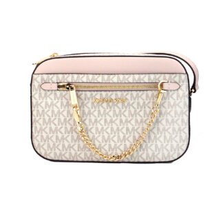 Michael Kors Adult Saffiano Leather Chain Zip Crossbody Handbag