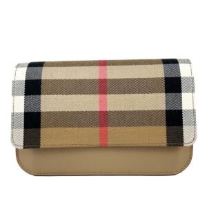 Burberry Small Leather Madison Crossbody Check Bag