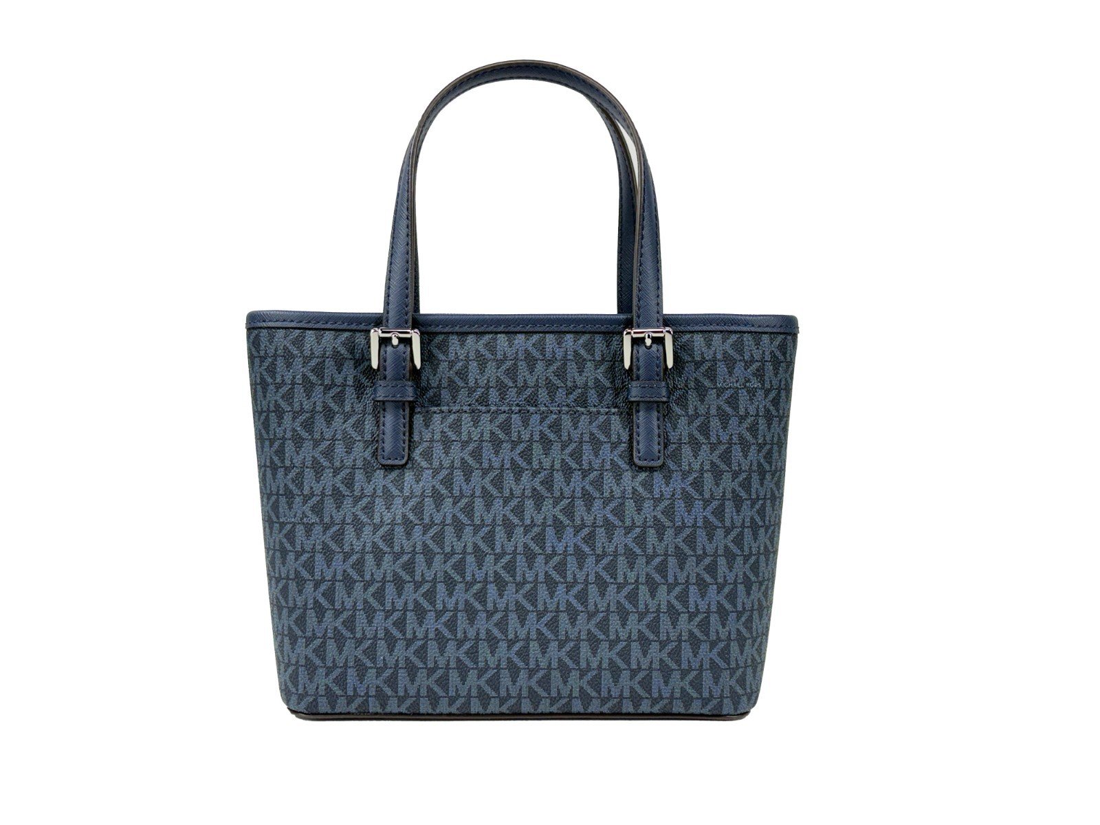 Michael Kors Navy Signature XS Carryall Tote Bag - Image 3