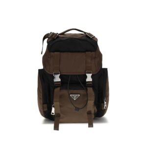 Brown Recycled Polyamide Backpack