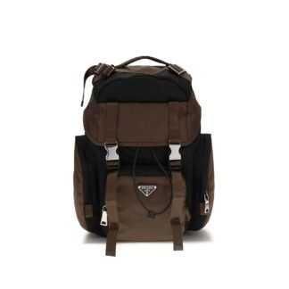 Brown Recycled Polyamide Backpack