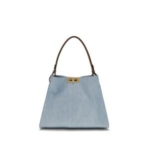Blue Cotton Handbag
