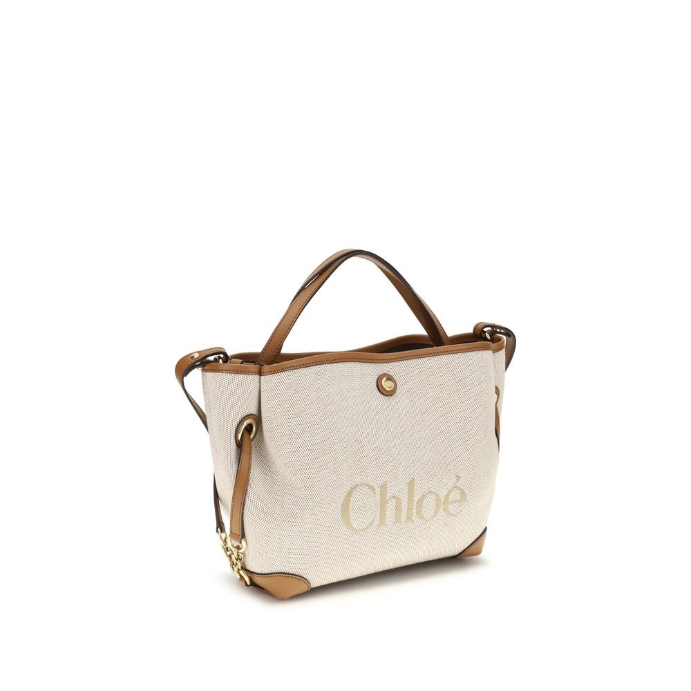 Beige Fabric Handbag - Image 2