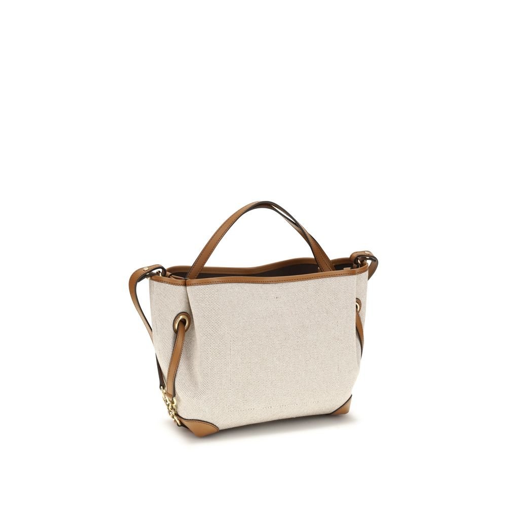 Beige Fabric Handbag - Image 3