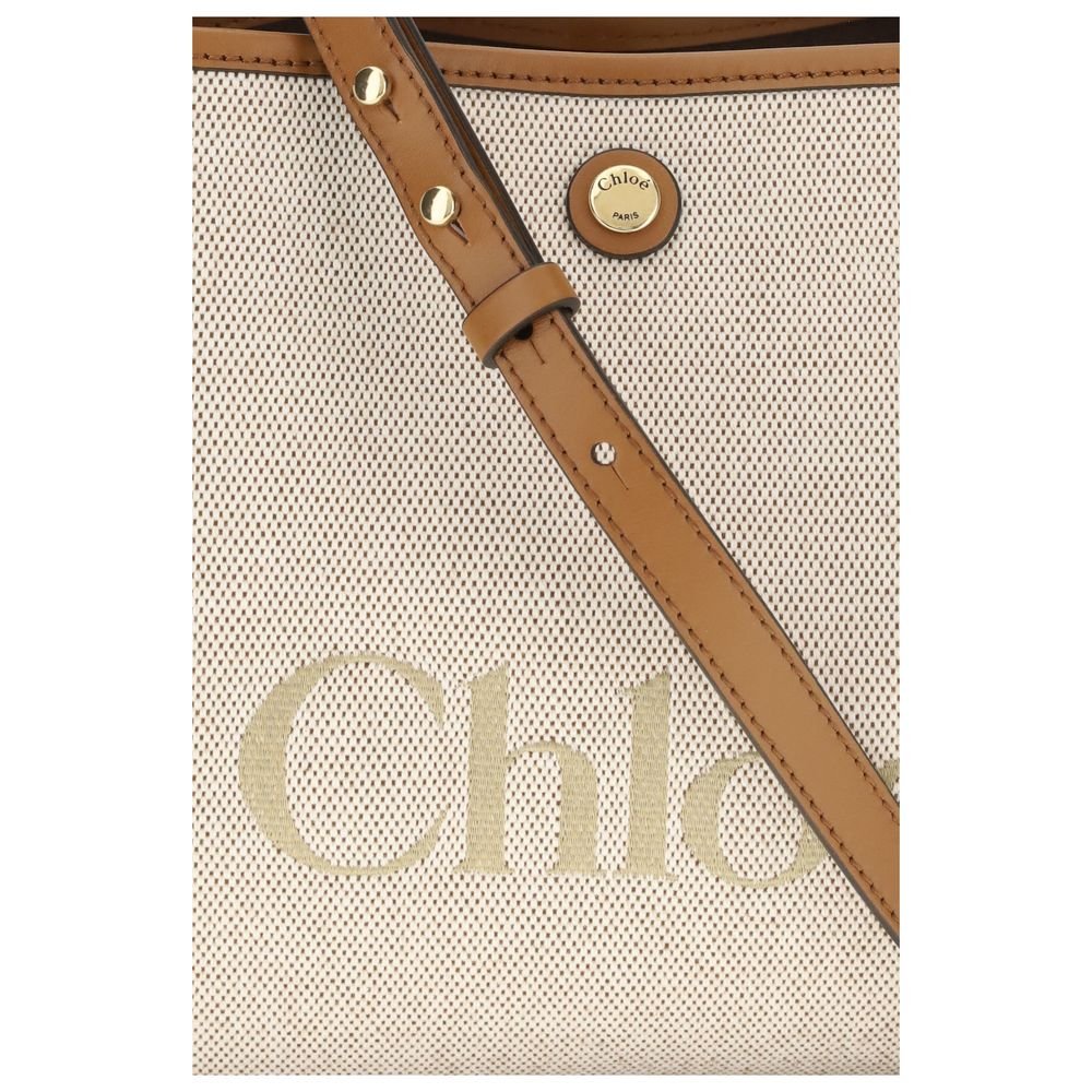 Beige Fabric Handbag - Image 4