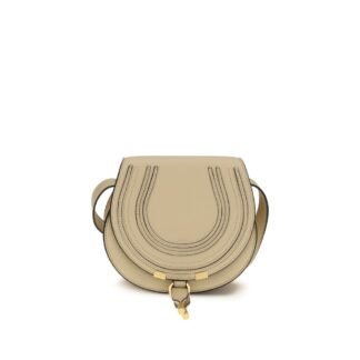 Beige Calf Leather Bos Taurus Shoulder Bag