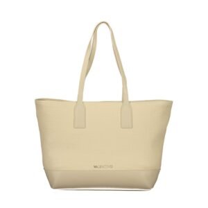Beige Polyurethane Womens Bag