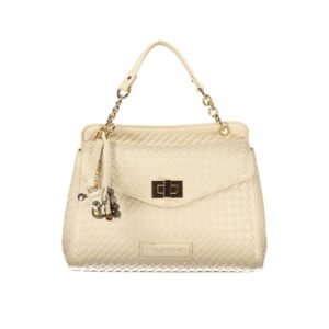 Beige Polyurethane Women's Bag