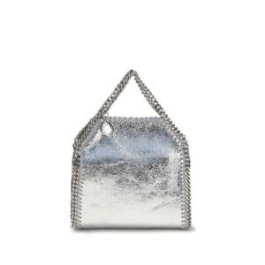 Silver Polyester Handbag
