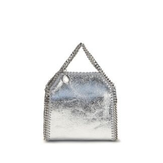 Silver Polyester Handbag