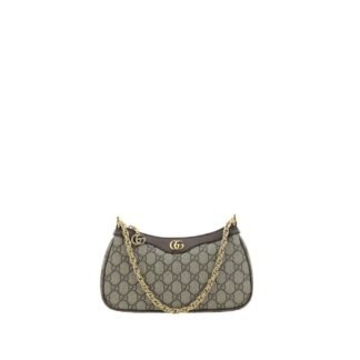 Brown Cotton Shoulder Bag