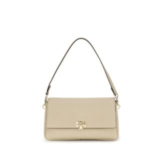 Beige Calf Leather Bos Taurus Shoulder Bag