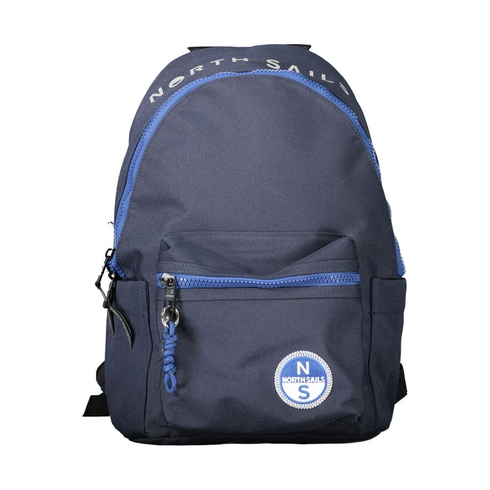 Blue Polyester Men's Backpack