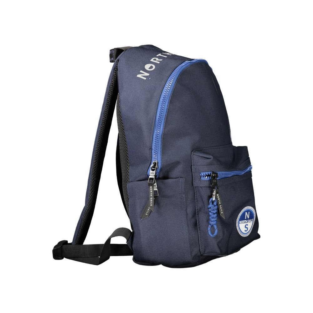 Blue Polyester Men's Backpack - Image 3