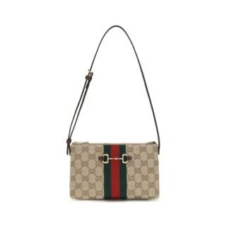 Beige Polyester Shoulder Bag