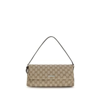 Brown Polyester Shoulder Bag