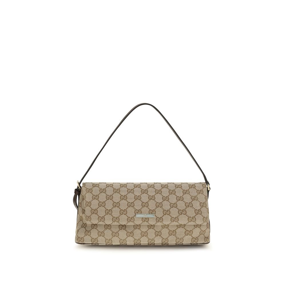 Brown Polyester Shoulder Bag
