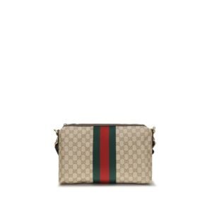 Beige Cotton Shoulder Bag
