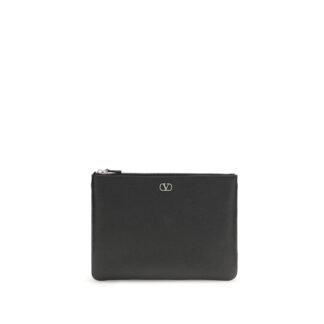 Black Calf Leather Bos Taurus Clutch Bag
