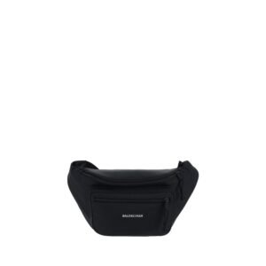 Black Polyester Clutch Bag