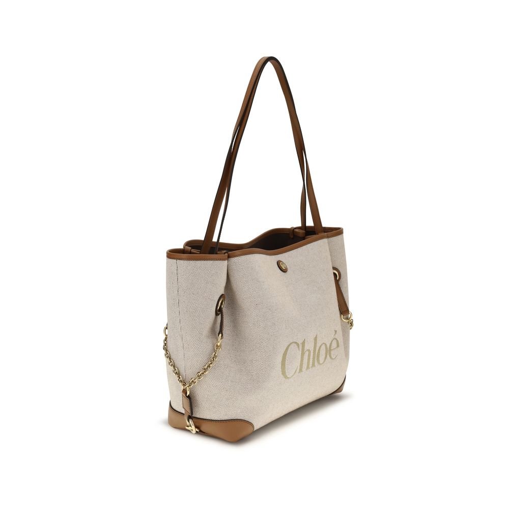 Beige Cotton Shoulder Bag - Image 2