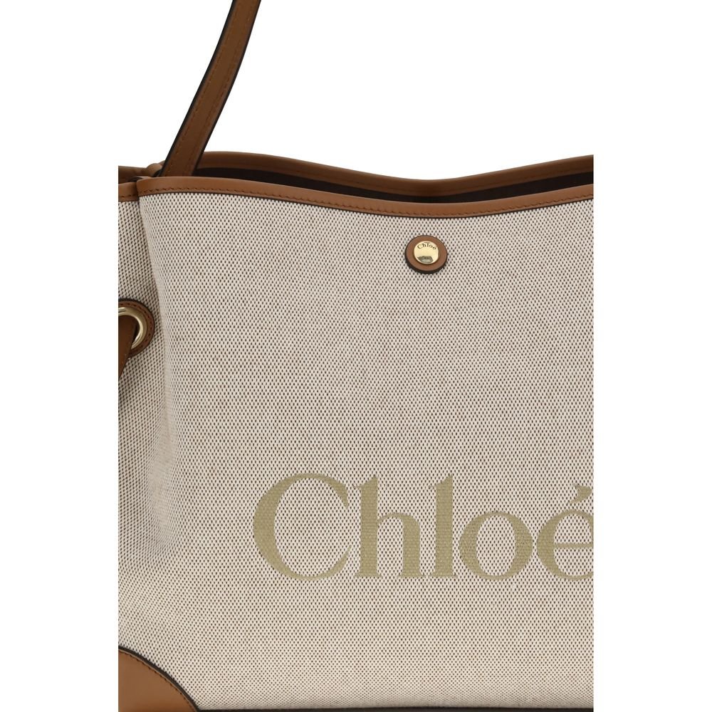 Beige Cotton Shoulder Bag - Image 4