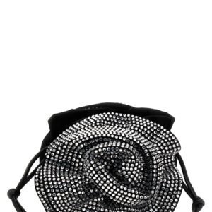 Black Viscose Crossbody Bag