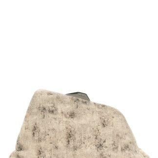 Gray Leather Clutch Bag