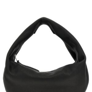 Black Calfskin Shoulder Bag