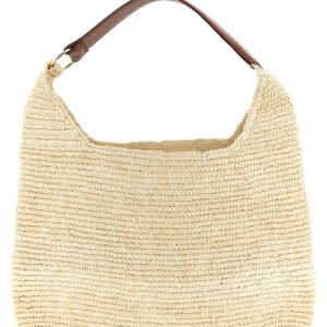 Brown Raffia Shoulder Bag
