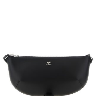 Black Calfskin Shoulder Bag