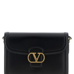 Black Calfskin Shoulder Bag