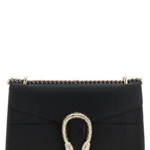 Black Calfskin Shoulder Bag