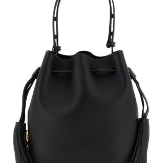 Black Calfskin Shoulder Bag