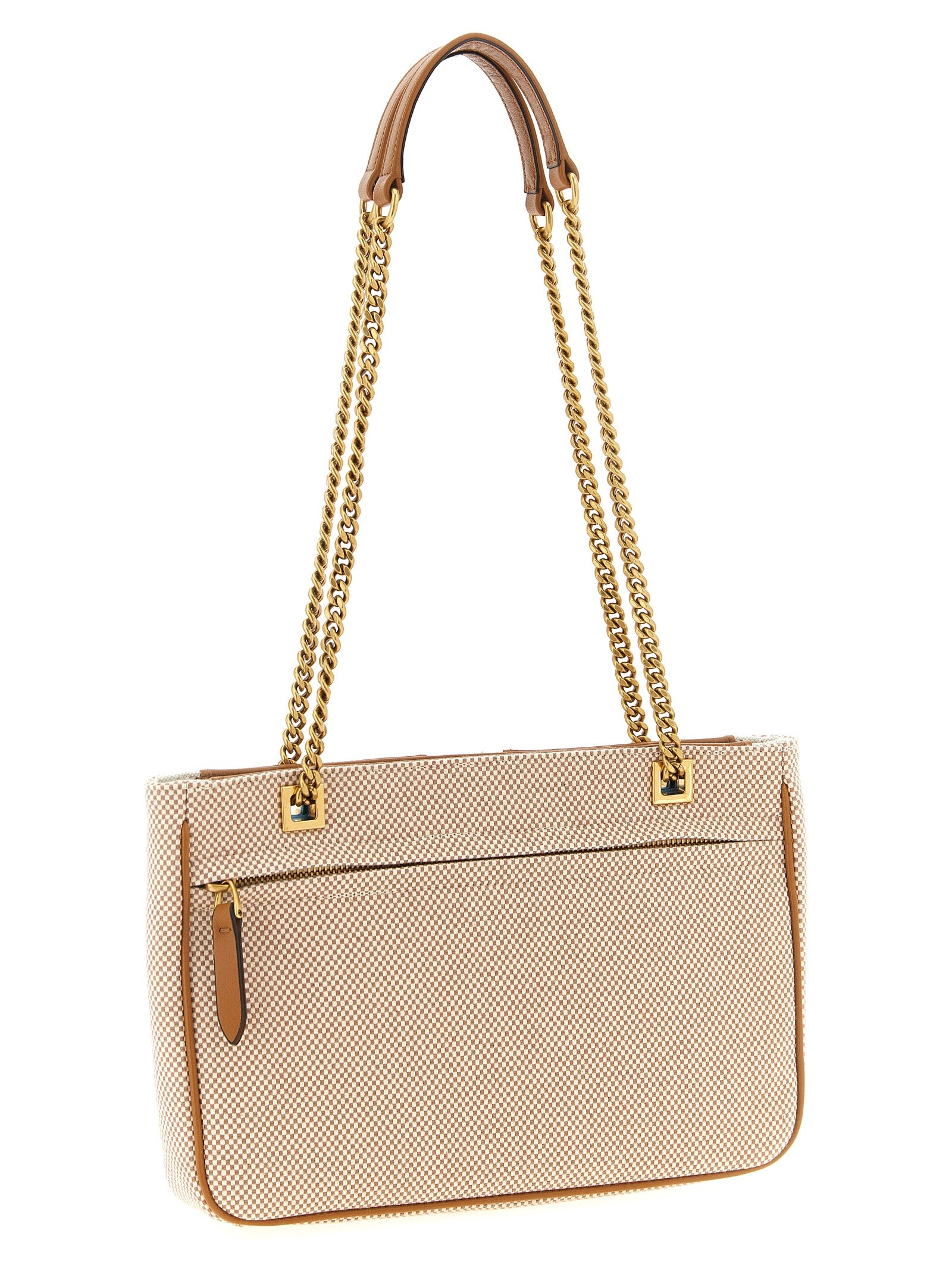 Brown Cotton Shoulder Bag - Image 2