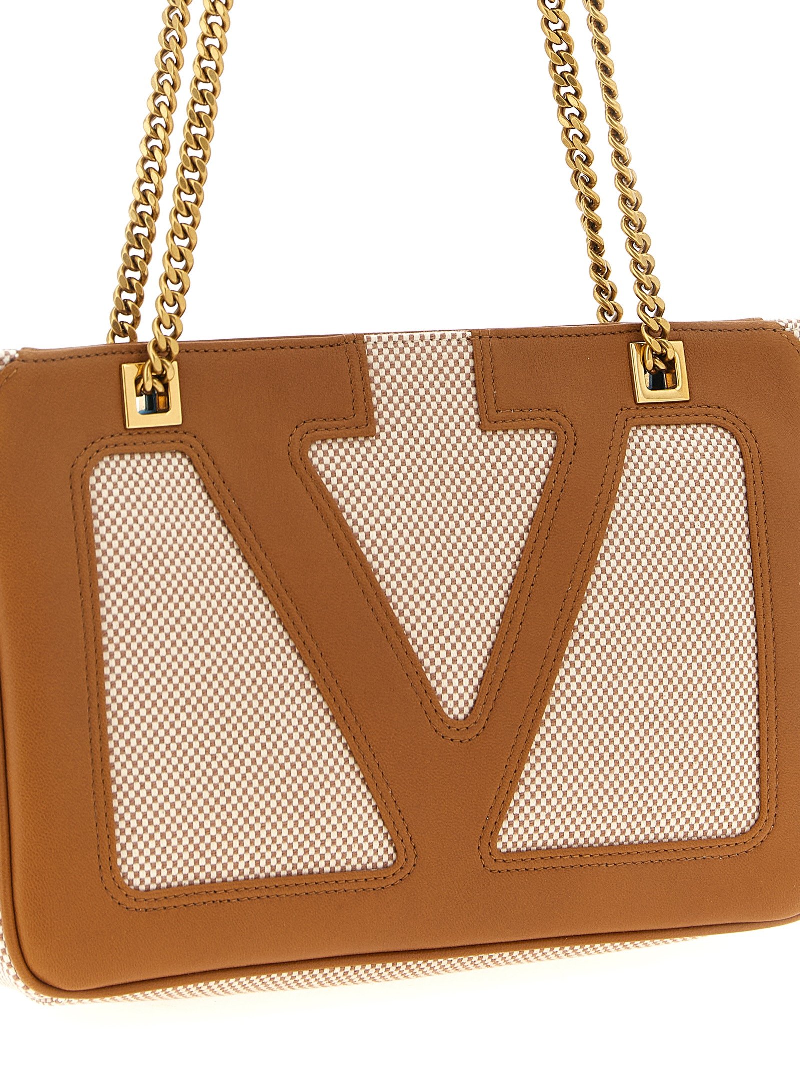 Brown Cotton Shoulder Bag - Image 3