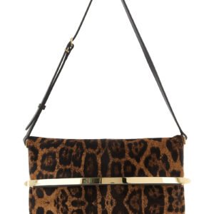 Brown Calfskin Shoulder Bag
