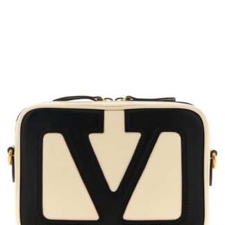 Bicolor Lamb Leather Crossbody Bag