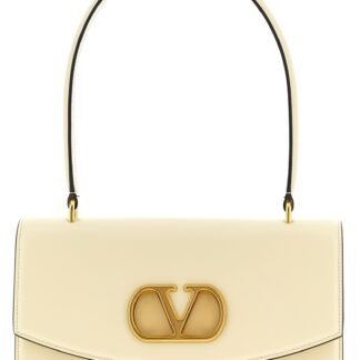 White Calfskin Shoulder Bag