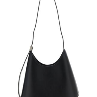 Black Bovine Leather Shoulder Bag