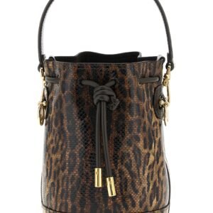 Brown Velvet Leather Handbag