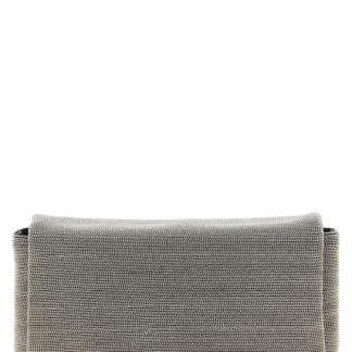 Silver Leather Clutch Bag